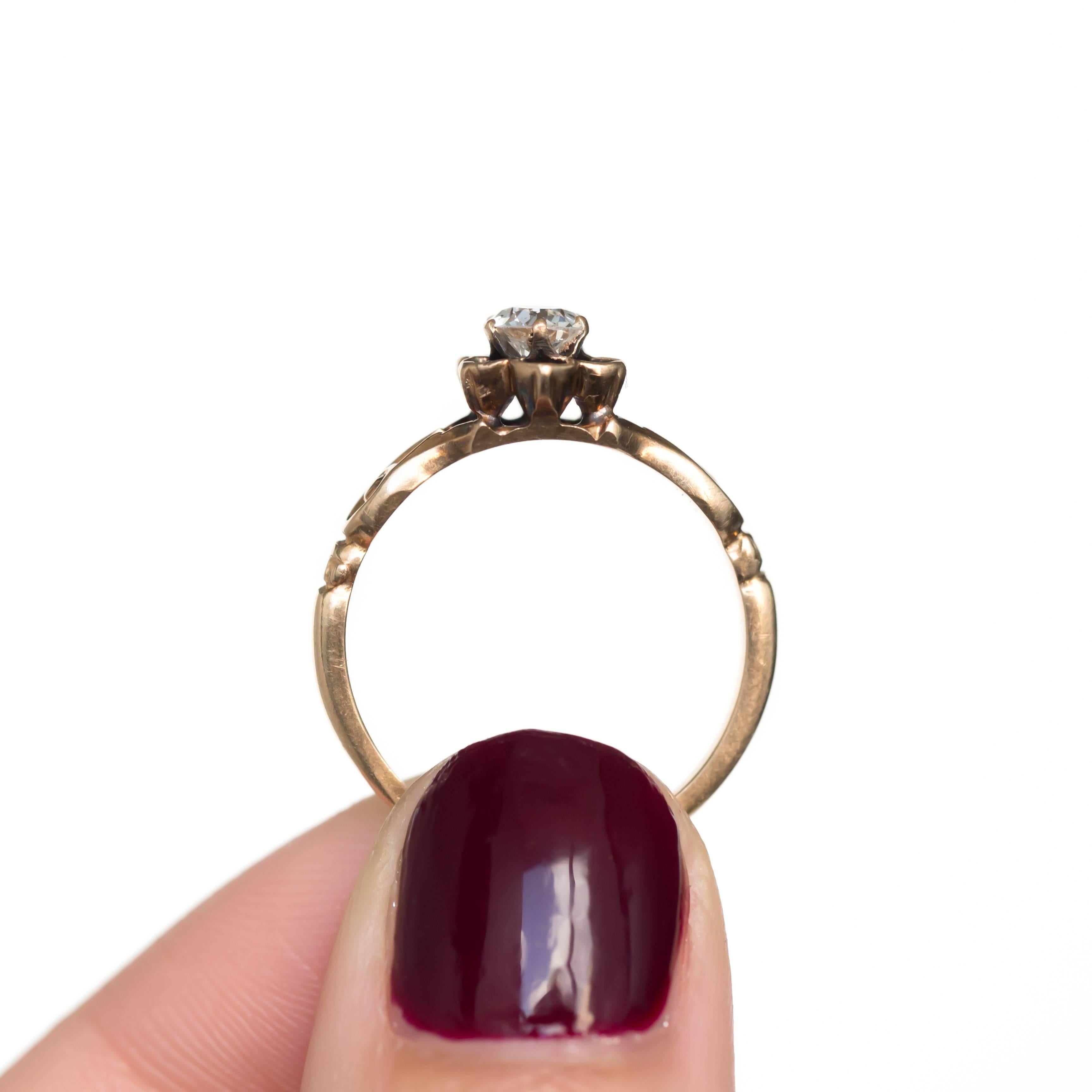 Bague de fiançailles en or jaune avec diamants de 0,33 carat Pour femmes en vente