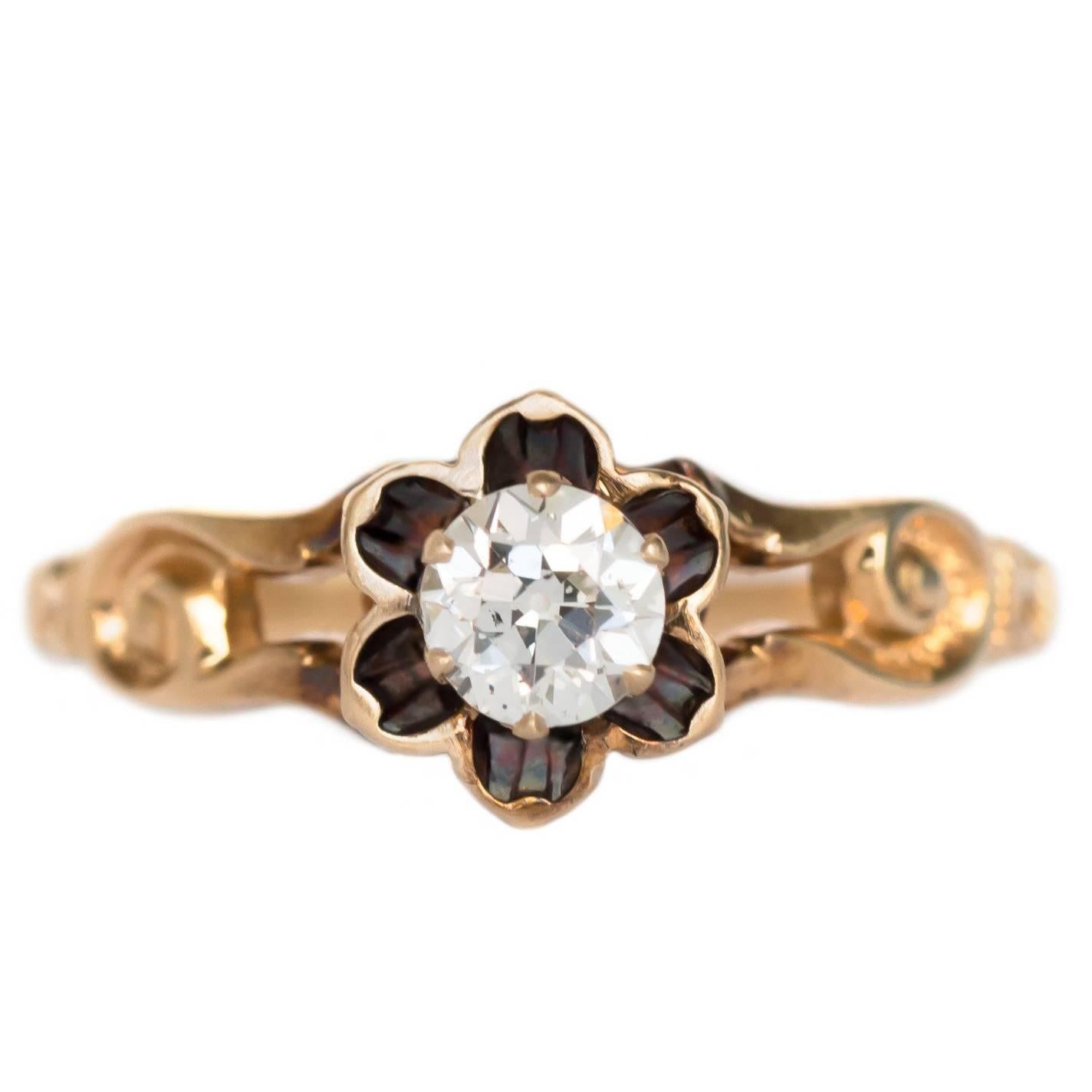 .33 Carat Diamond Yellow Gold Engagement Ring