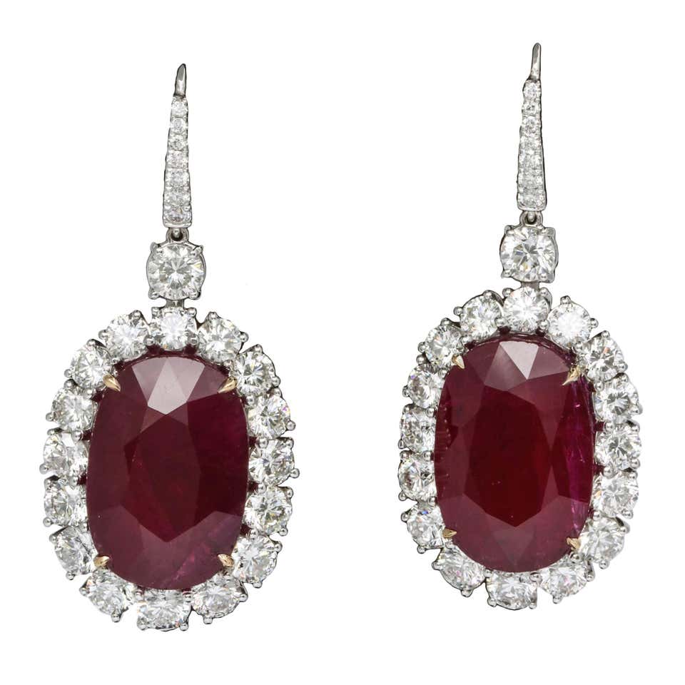 Old Ruby Antique Ruby Earrings - 4,201 For Sale at 1stDibs | vintage ruby ...