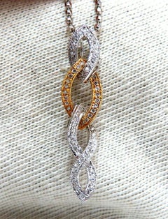 .33 Carat Natural Diamonds Dangle Necklace 14 Karat*