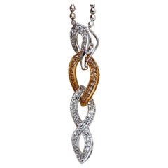 .33 Carat Natural Diamonds Dangle Necklace 14 Karat*