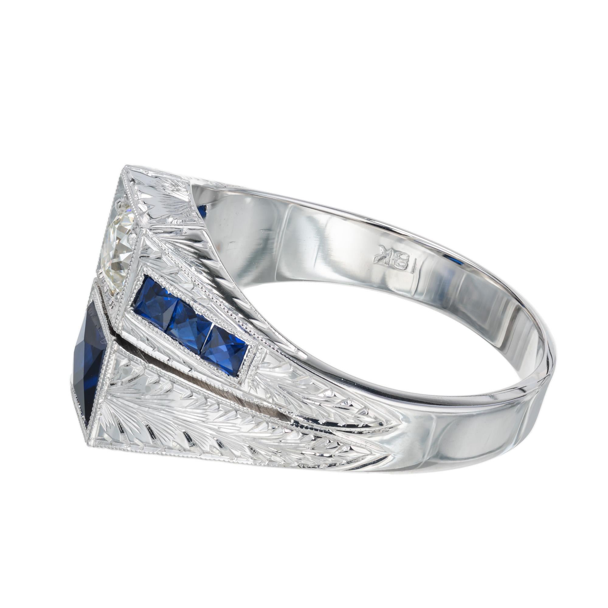 men's blue sapphire ring for sale