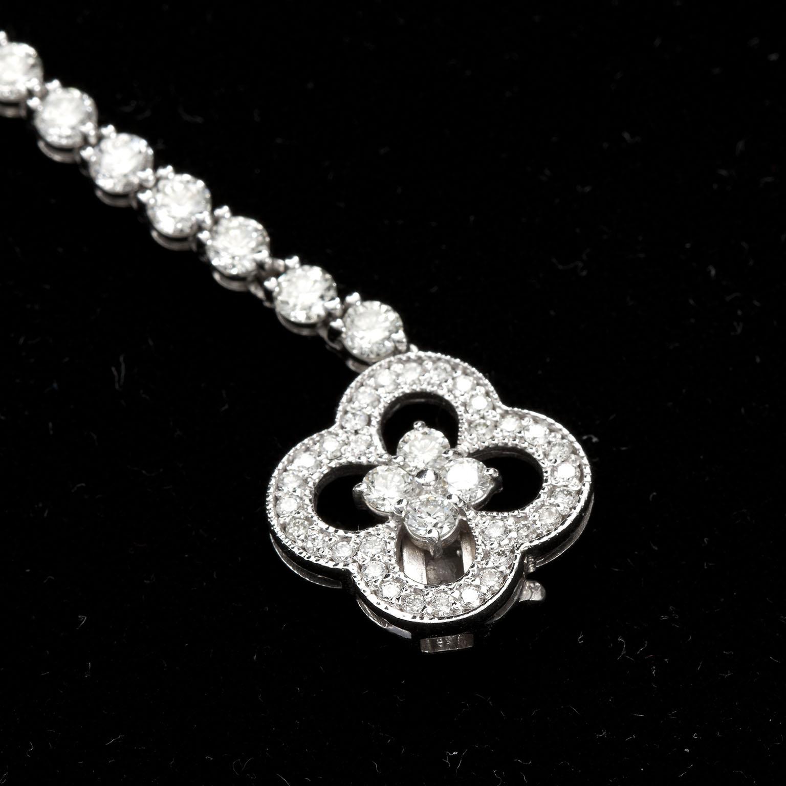 Women's 33 Carat Opera Rope Diamond Necklace