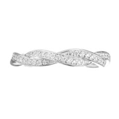 .33 Carat Round Diamond Woven Platinum Wedding Band Ring