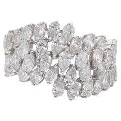 3.3 Carat SI Clarity HI Color Pear Diamond Wrap Ring 18 Karat White Gold Jewelry