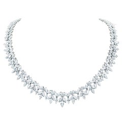 33ct Diamond Wreath Platinum Necklace