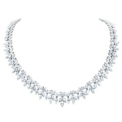 Collier platine 33ct Diamond Wreath