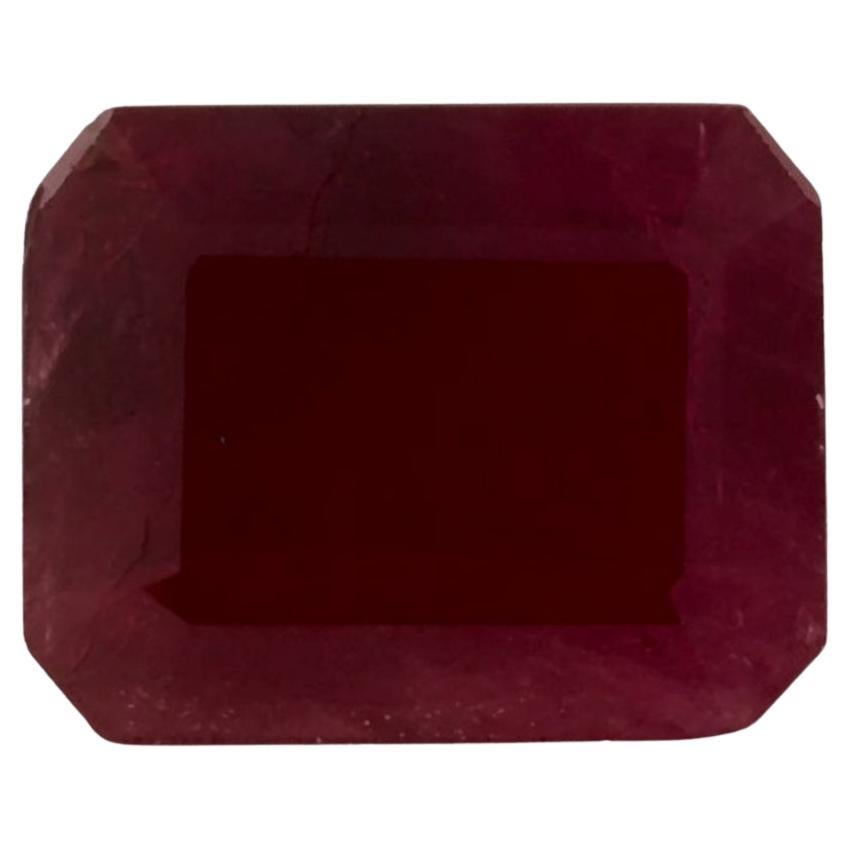 3.30 Ct Ruby Octagon Cut Loose Gemstone For Sale