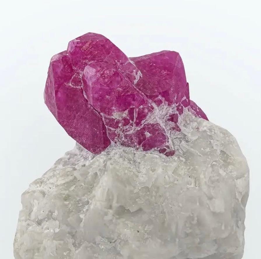 Adam Style 33 Grams Intergrown Corundum Ruby Crystals On Marble Matrix From Afghanistan For Sale