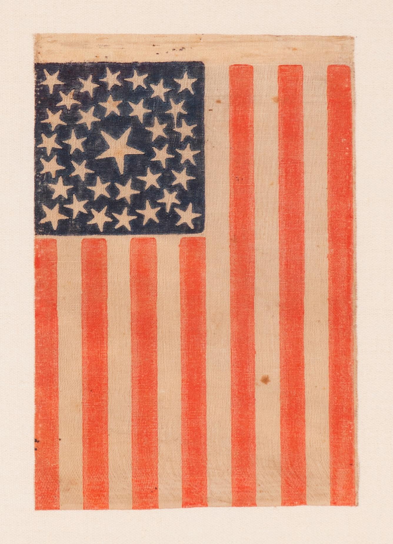 Américain Drapeau américain ancien à 33 étoiles, État de l'Oregon  1859-1891 en vente