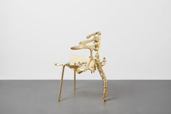 33 Step Lounge Chair Polished Brass by Zhipeng Tan