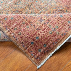 3'3" x 4'10" Hand-Knotted Afghan Mamluk Wool Rug – Traditional Geometric Design