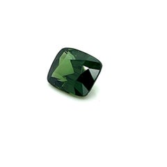 3.30 Carat Cushion cut Green Sapphire