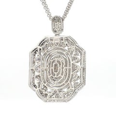 3.30 Carat Diamond 14 Karat White Gold Necklace