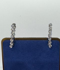 3.30 carat Diamond Hoop Earrings, VVS, F Color JYE Luxury Collection