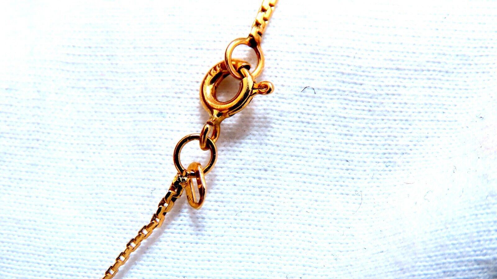 Women's or Men's 3.30 carat natural amethyst Garnet citrine dangling necklace 14 karat
