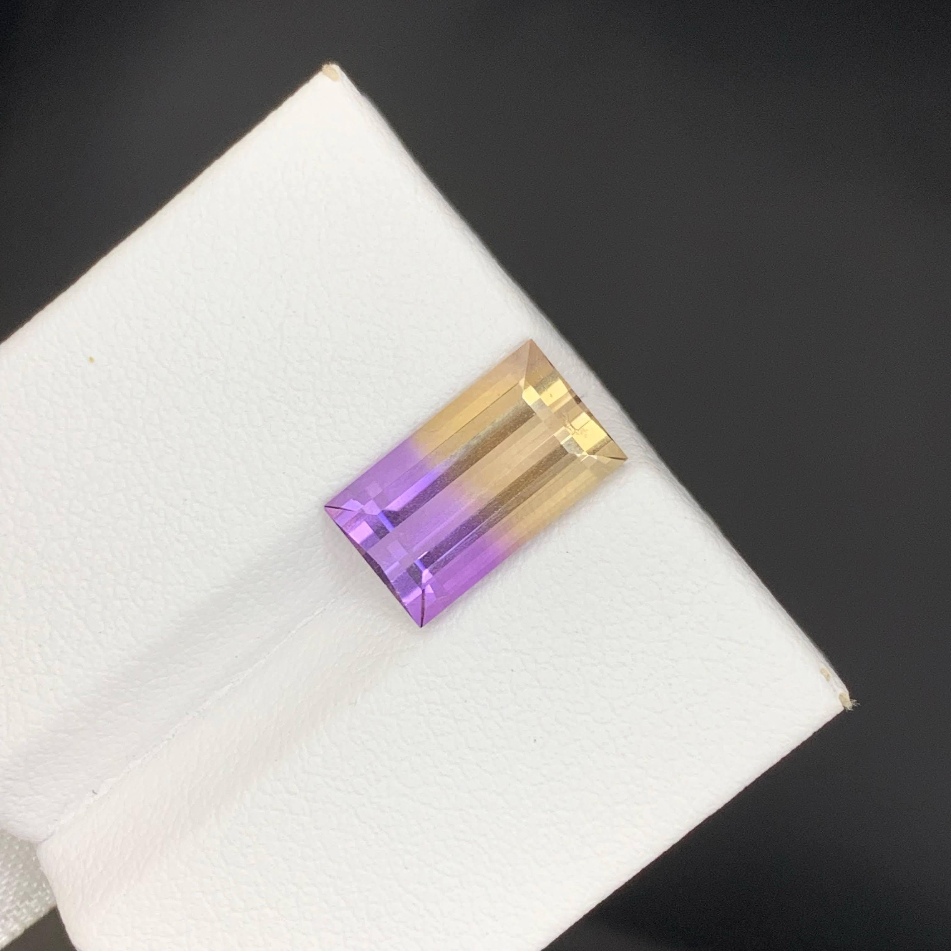 3,30 quilates de ametrina natural suelta bicolor talla baguette gema boliviana en Nuevo estado para la venta en Bangkok, TH