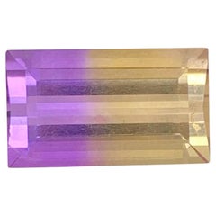 3,30 Karat Natürlicher Loser Bi Color Ametrine Stein Baguette Schliff Bolivianischer Edelstein