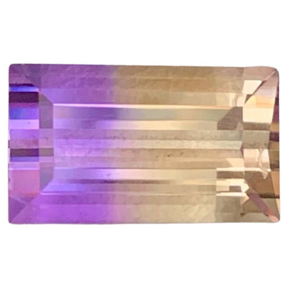3,30 Karat Natürlicher Loser Bi Color Ametrine Stein Baguette Schliff Bolivianischer Edelstein