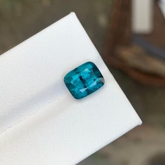 3.30 Carat Natural Loose Blue Tourmaline Cushion Cut Gemstone
