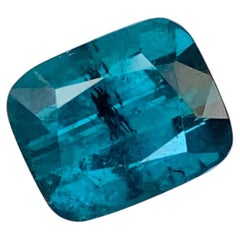 3.30 Carat Natural Loose Blue Tourmaline Cushion Cut Gemstone
