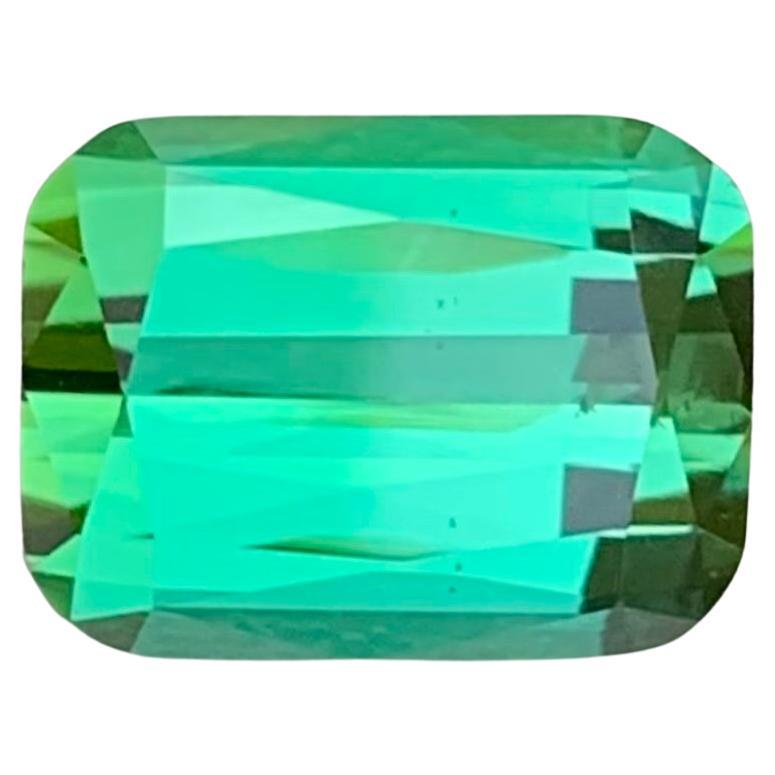 3.30 Carat Natural Loose Green Tourmaline Emerald Shape Gemstone