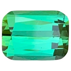 3.30 Carat Natural Loose Green Tourmaline Emerald Shape Gemstone