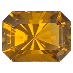 3.30 Carat Natural Loose Honey Color Citrine Cushion Cut Brazilian Gemstone