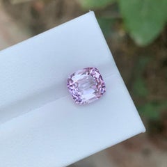3.30 Carat Natural Loose Kunzite Cushion Shape Gemstone