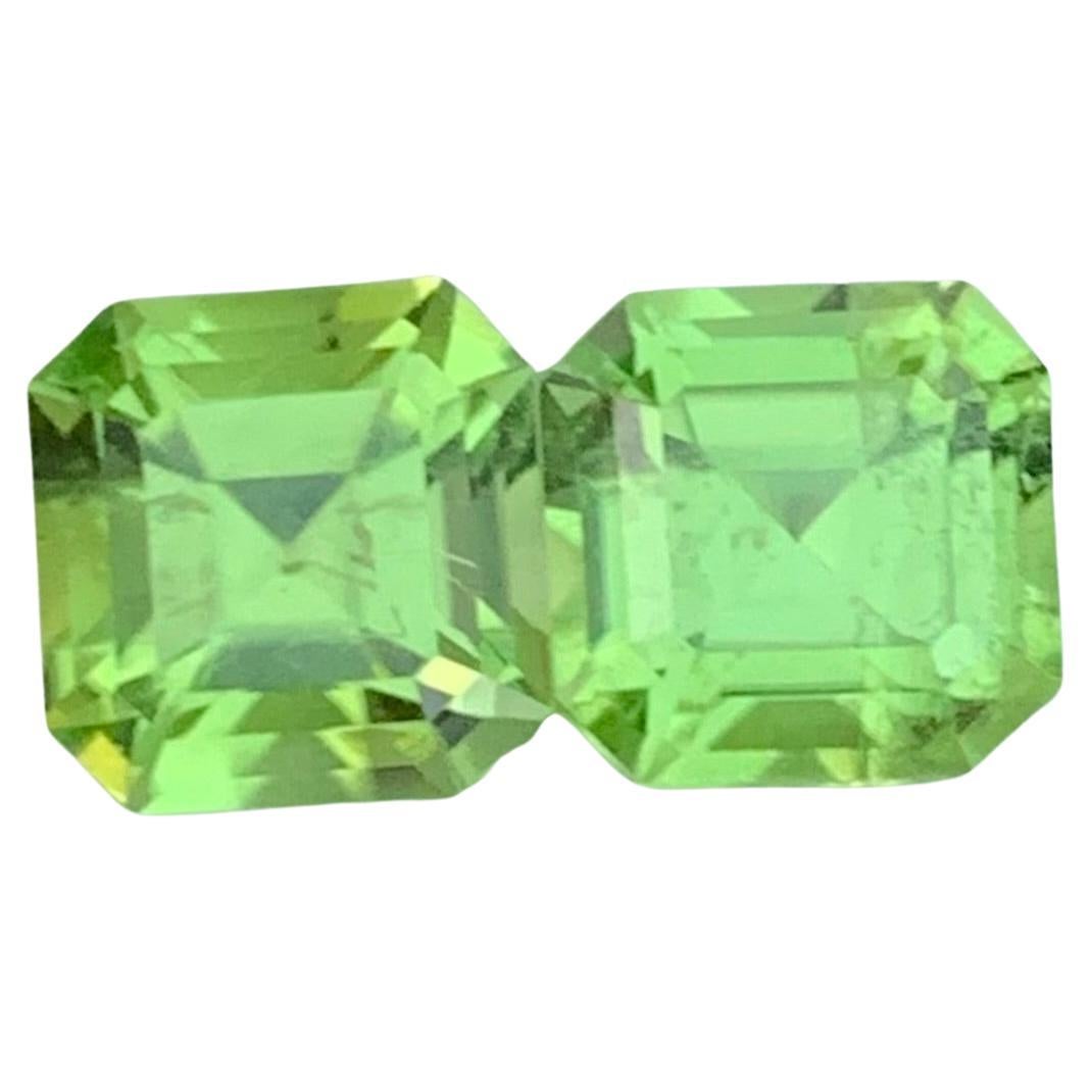 3,30 Quilates Peridoto Natural Suelto Piezas Corte Asscher Gema