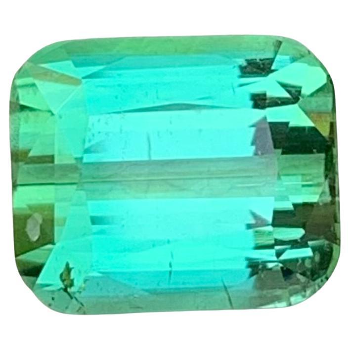 3.30 Carat Natural Loose Spring Green Tourmaline Cushion Shape Gem