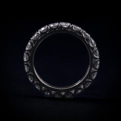 3.30 Carat Round Brilliant-Cut Diamond Full Eternity Ring 18K White Gold