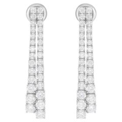 Orecchini di diamanti con taglio brillante rotondo da 3,30 carati SI/H Gioielli in oro bianco 14 carati