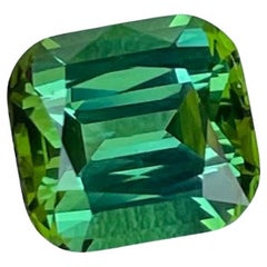 3.30 Carats Loose Mint Green Tourmaline Stone Cushion Cut Afghan Gemstone (pierre précieuse afghane)