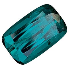 3.30 Carats Natural Loose Indicolite Tourmaline Cushion Shape
