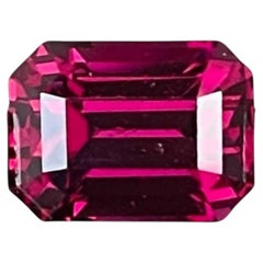 3.30 carats Pinkish Red Garnet Stone Emerald Cut Natural African Gemstone