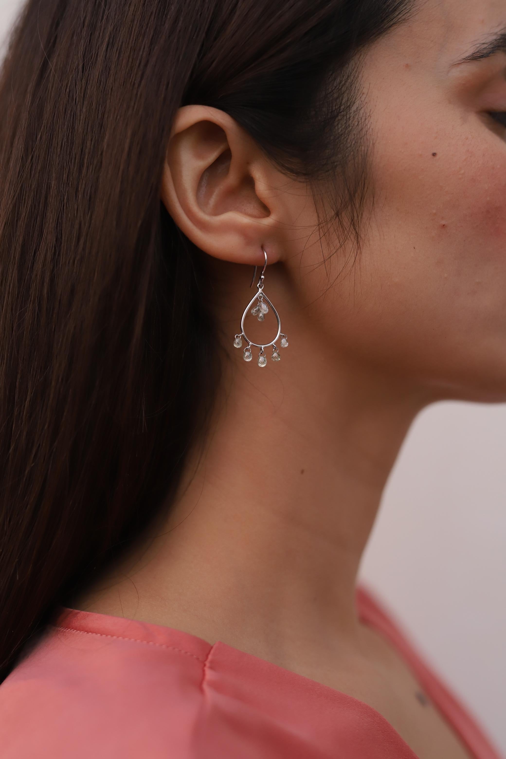 3.30 Carat Diamond Dangle Earrings in 18K Gold to make a statement with your look. You shall need dangle earrings to make a statement with your look. These earrings create a sparkling, luxurious look featuring diamond beads.
April birthstone diamond