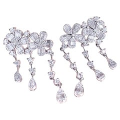 3.30 Ct Mixed Shape Illusion Diamonds 18K Gold Earrings