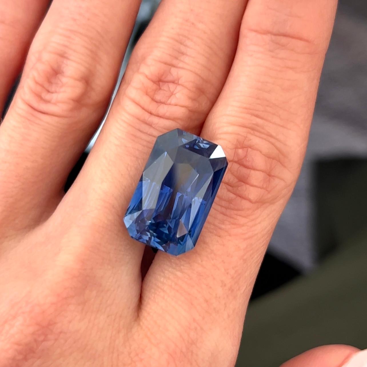 Sri Lanka is one of the best gemstone sources in the world.
Especially if we are speaking about sapphires. 
Sri lankan sapphires have very interesting hue that you can't mix up with other sapphires. 
This stone is one of the best samples of Sri