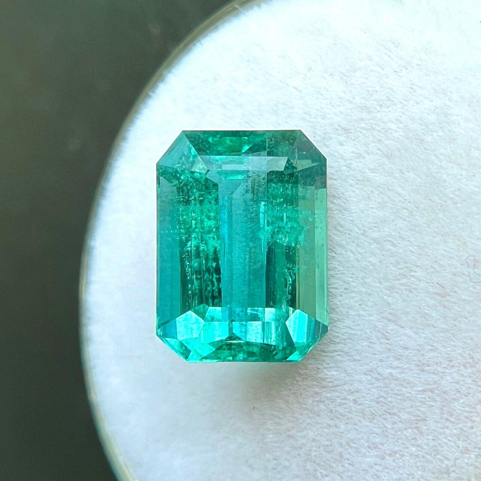 Women's or Men's 3.30ct GIA CERTIFIED Natural VIVID Green Emerald Octagonal Emerald Cut Loose Gem