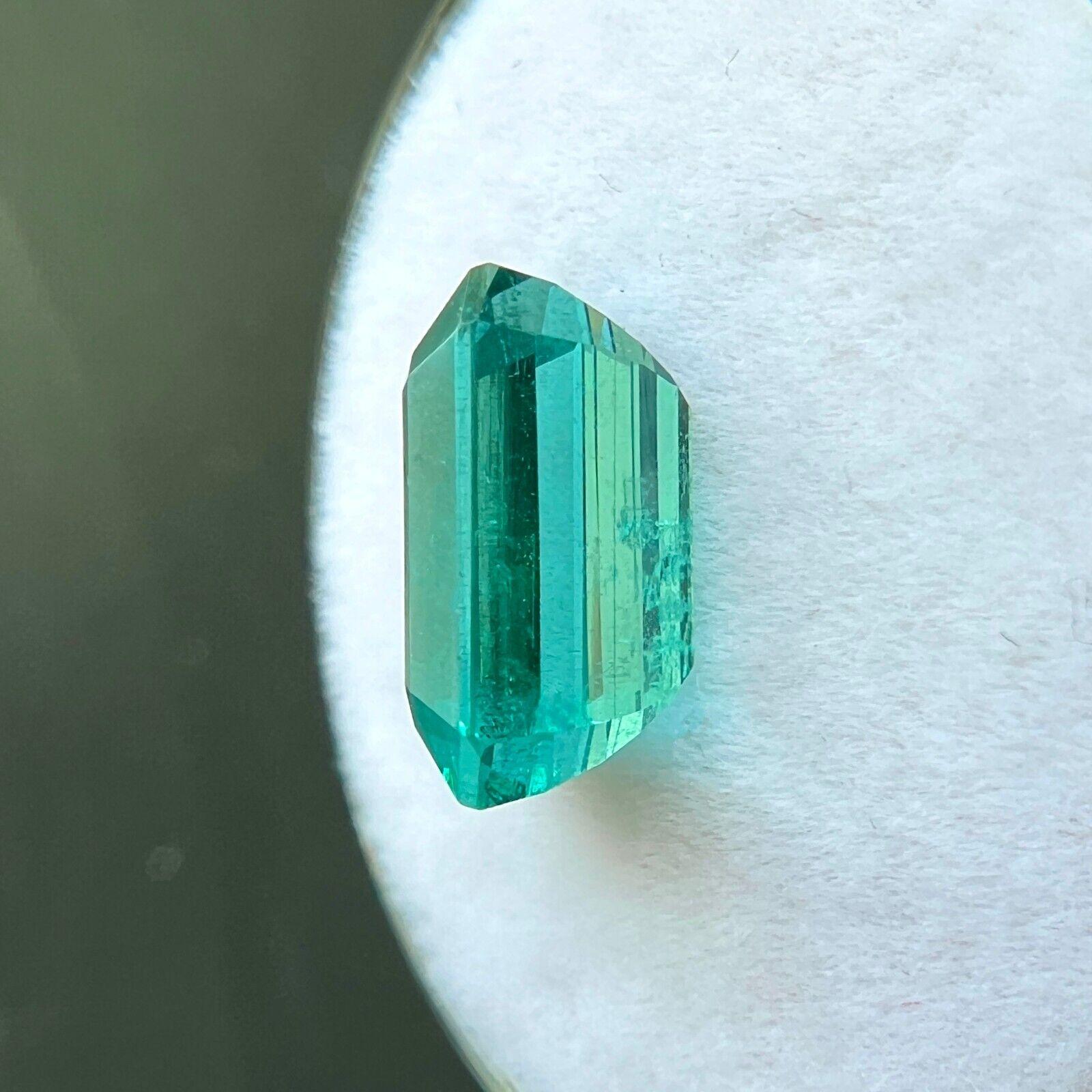 3.30ct GIA CERTIFIED Natural VIVID Green Emerald Octagonal Emerald Cut Loose Gem 2