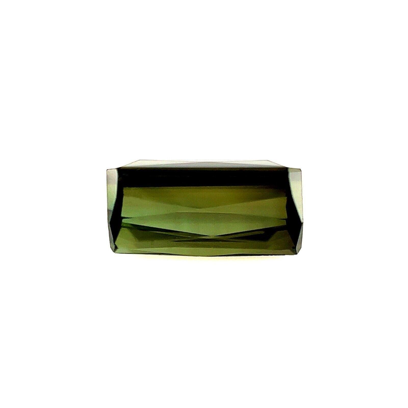 3,30 Karat natürlicher grüner Turmalin Fancy Schere Smaragd Achteckschliff VVS im Zustand „Neu“ im Angebot in Birmingham, GB
