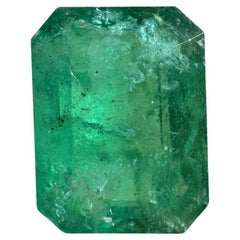 Esmeralda de Zambia verde musgo de 3,31 quilates - Gema genuina del mes de mayo, talla esmeralda