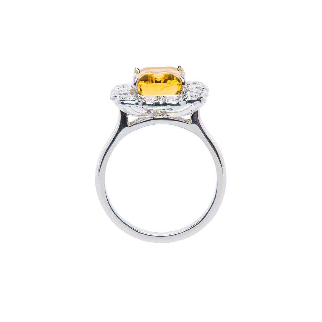 yellow emerald ring