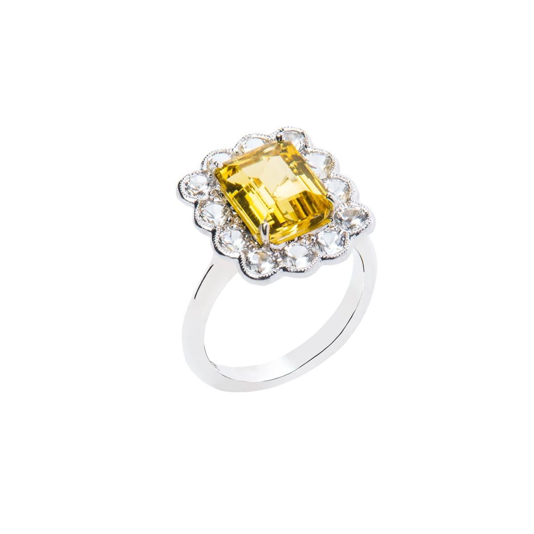 yellow sapphire emerald cut