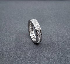 3.31 ct Asscher Cut Diamond Eternity Band