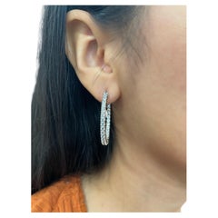 3.31 Ct Diamond Hoop Earrings