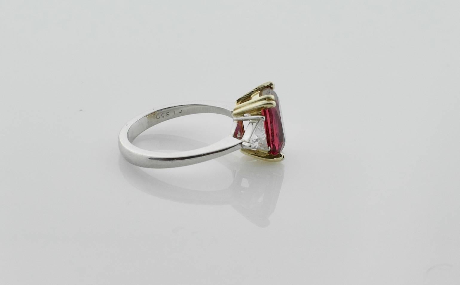 emerald cut ruby ring