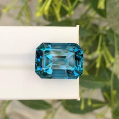 33.10 Carati Nature sciolti Topazio Blu di Londra Pietra africana taglio smeraldo
