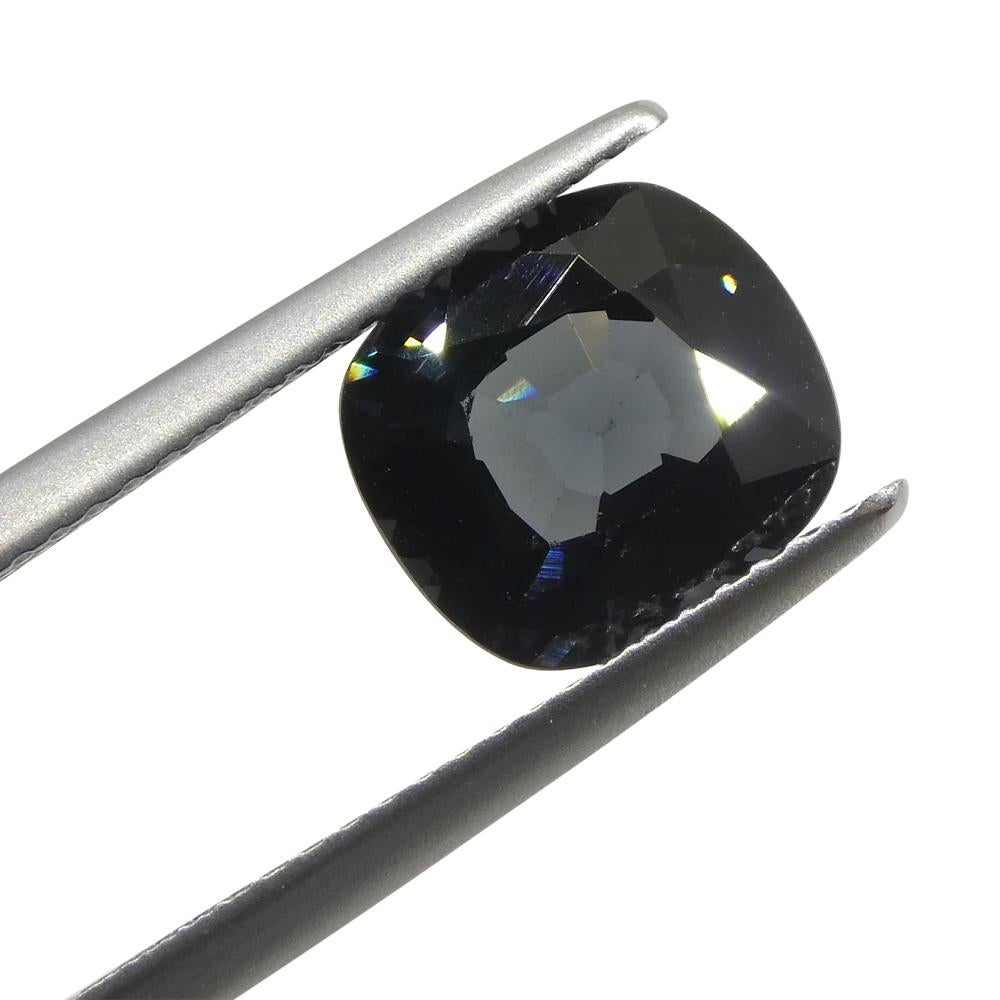 3,31ct Spinello blu rettangolare a cuscino dalla Birmania In condizioni Nuovo in vendita a Toronto, Ontario